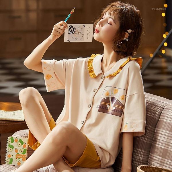 women's sleepwear pajamas women summer cardigan short-sleeved knitted cotton korean -style loose sweet cute women's nightwear pyja, Black;red
women's sleepwear pajamas women summer cardigan short-sleeved knitted cotton korean -style loose sweet cute women's nightwear pyja, Black;red