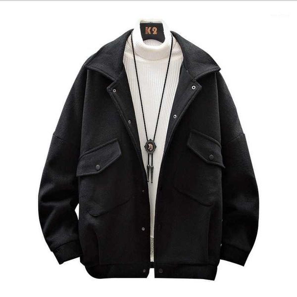 woolen coat warm coat autumn and winter thick lapel jacket neutral student fashion handsome trend1, Black
woolen coat warm coat autumn and winter thick lapel jacket neutral student fashion handsome trend1, Black