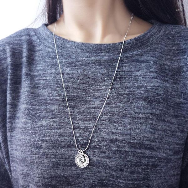 silver vintage round figure long pendant necklace double-sided pattern coin necklace female fine jewelry1
silver vintage round figure long pendant necklace double-sided pattern coin necklace female fine jewelry1