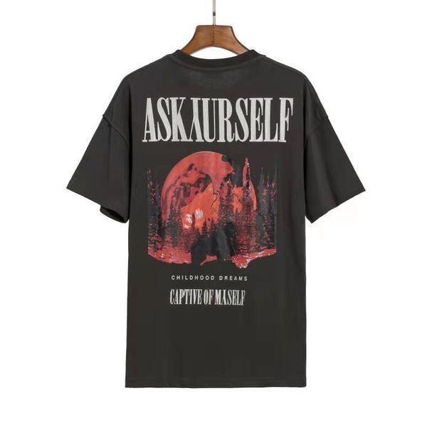 askyurself american street fashion brand new hip hop men's and women's loose short sleeve t-shirt lining, White;black
askyurself american street fashion brand new hip hop men's and women's loose short sleeve t-shirt lining, White;black
