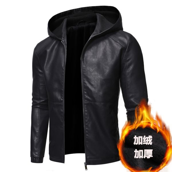 autumn winter men's fleece leather jacket fashion casual brand faux leather coat/warm selling man motorcycle leather jacket 220211, Black
autumn winter men's fleece leather jacket fashion casual brand faux leather coat/warm selling man motorcycle leather jacket 220211, Black