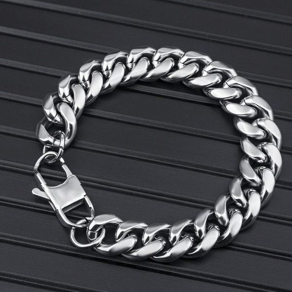 6/8/10/12/14mm hip-hop metal stainless steel silver color miami cuban chain mens womens bracelet bangle 7-11inch unisexs jewelry, Black
6/8/10/12/14mm hip-hop metal stainless steel silver color miami cuban chain mens womens bracelet bangle 7-11inch unisexs jewelry, Black