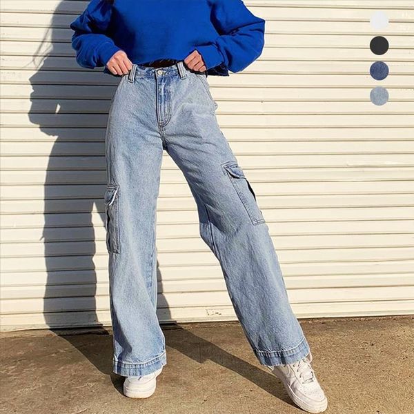 weekeep pockets patchwork high waist jeans women streetwear straight jean femme blue 100% cotton cargo pants
weekeep pockets patchwork high waist jeans women streetwear straight jean femme blue 100% cotton cargo pants