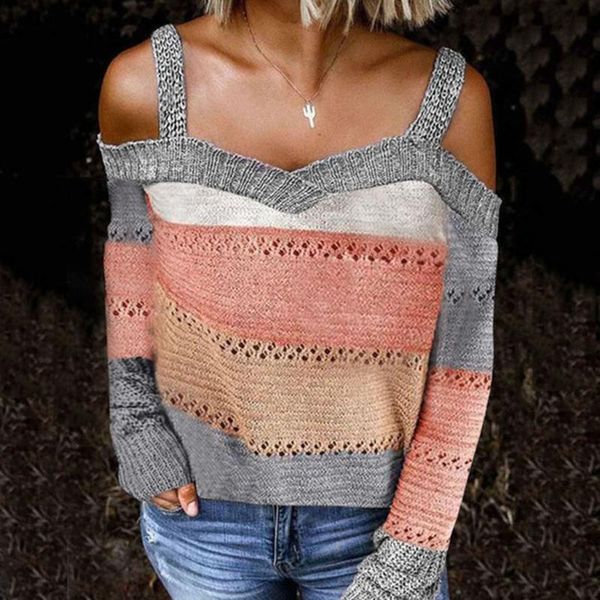 women printing patchwork strapless sweater women long sleeve v-neck loose oversized knited pullover sweaters pullover femme, White;black
women printing patchwork strapless sweater women long sleeve v-neck loose oversized knited pullover sweaters pullover femme, White;black