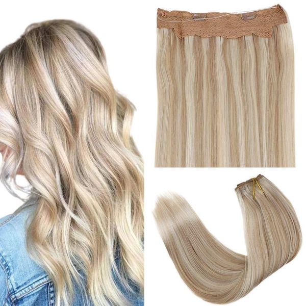 halo human hair with seamless transparent wire and 2 clips on halo extensions no slip 10.5" width highlight blonde halo hair, Black;brown 
halo human hair with seamless transparent wire and 2 clips on halo extensions no slip 10.5" width highlight blonde halo hair, Black;brown