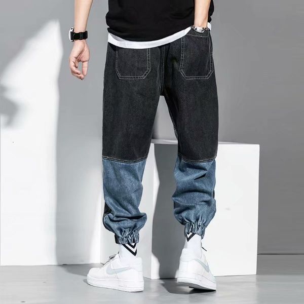 denim pants men's fashion brand ins hip hop loose color matching tooling corset harun versatile spring and autumn quarter capris, Blue
denim pants men's fashion brand ins hip hop loose color matching tooling corset harun versatile spring and autumn quarter capris, Blue