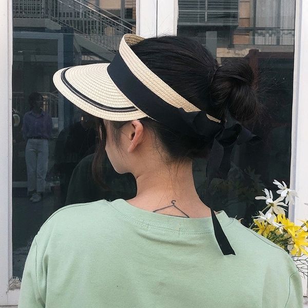 cokk summer hats for women sun visor straw with ribbon bow foldable beach hat female chapeau femme sunshade outdoor travel y200714, Blue;gray
cokk summer hats for women sun visor straw with ribbon bow foldable beach hat female chapeau femme sunshade outdoor travel y200714, Blue;gray