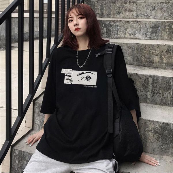harajuku casual loose eyes letter print ulzzang summer cotton streetwear punk hip hop chic fun short-sleeve women t-shirt, White
harajuku casual loose eyes letter print ulzzang summer cotton streetwear punk hip hop chic fun short-sleeve women t-shirt, White