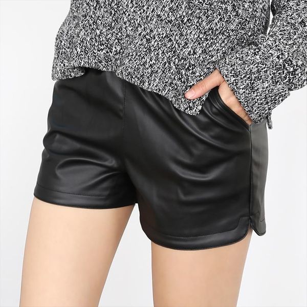 2021 autumn winter women casual black pu leather shorts ladies elastic waist booty shorts female slim short mujer, White;black
2021 autumn winter women casual black pu leather shorts ladies elastic waist booty shorts female slim short mujer, White;black
