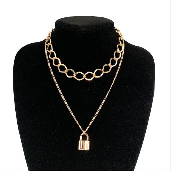 women alloy necklace gothic choker padlock pendant chain necklace punk charm jewelry gifts, Silver
women alloy necklace gothic choker padlock pendant chain necklace punk charm jewelry gifts, Silver