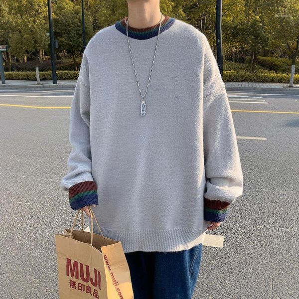 men's sweaters 2021 autumn and winter youth loose solid color korean version of wild sweater fashion casual round neck pullover1, White;black
men's sweaters 2021 autumn and winter youth loose solid color korean version of wild sweater fashion casual round neck pullover1, White;black