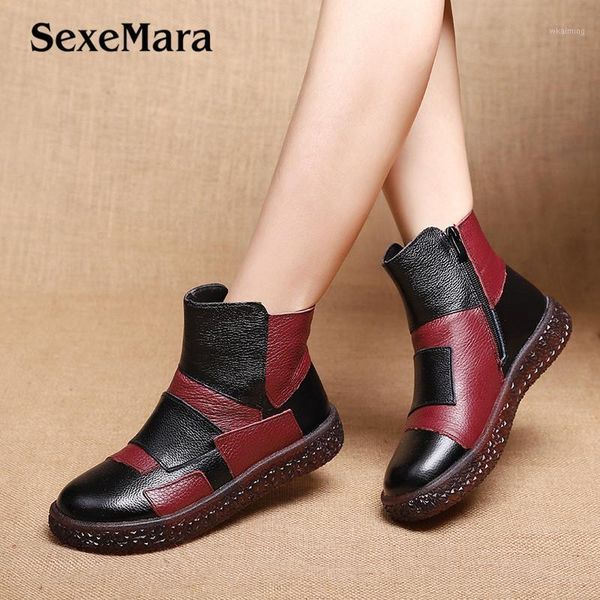 boots sexemara handmade genuine leather ankle slip-on retro women's flats round toe women shoes with warm plush size 35 411, Black
boots sexemara handmade genuine leather ankle slip-on retro women's flats round toe women shoes with warm plush size 35 411, Black