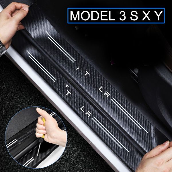 4pcs model3 2021 car leather sticker door carbon fiber sill plate for tesla model 3 x y s 2017-2021 car styling accessories
4pcs model3 2021 car leather sticker door carbon fiber sill plate for tesla model 3 x y s 2017-2021 car styling accessories