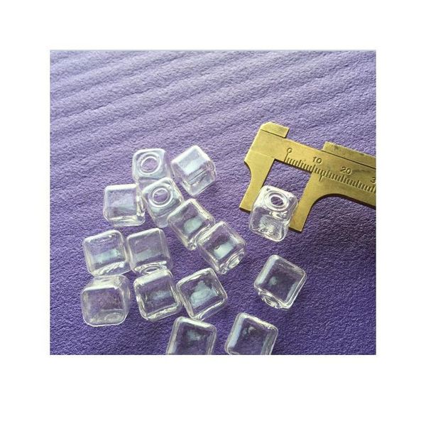 5pcs 10/13/15mm cube square glass bubble one hole jewelry finding hollow glass bottle cover glass globe for earring ring bbylka, Black
5pcs 10/13/15mm cube square glass bubble one hole jewelry finding hollow glass bottle cover glass globe for earring ring bbylka, Black