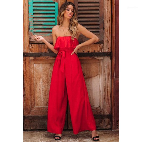 women's jumpsuits & rompers 2021 european and american women's amazon summer ruffle lace up bra suit wide leg pants suit1, Black;white
women's jumpsuits & rompers 2021 european and american women's amazon summer ruffle lace up bra suit wide leg pants suit1, Black;white