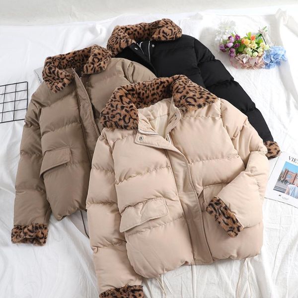 2019 new fashion women's jacket coat winter short leopard print warm bread coat female plus cotton padded1, Black
2019 new fashion women's jacket coat winter short leopard print warm bread coat female plus cotton padded1, Black