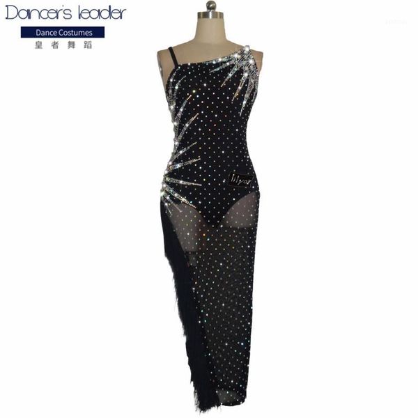 new latin dance competition dress diamond jewelry shiny performance costume black slim slimming performance costume1, Black;red
new latin dance competition dress diamond jewelry shiny performance costume black slim slimming performance costume1, Black;red