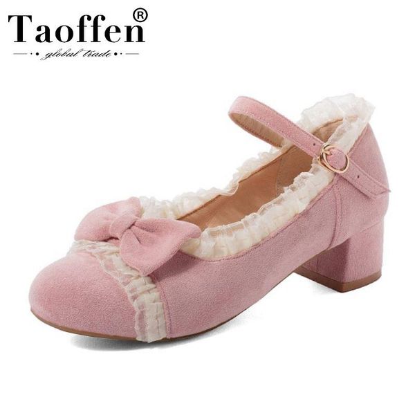 taoffen new women pumps sweet bowtie round toe buckle spring shoes women party lace daily pumps footwear size 30-43, Black
taoffen new women pumps sweet bowtie round toe buckle spring shoes women party lace daily pumps footwear size 30-43, Black