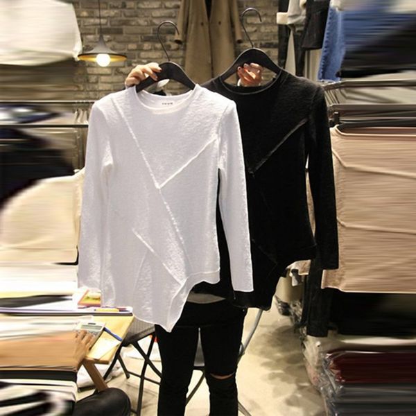 1xpje new autumn coat 2020 solid color irregular long sleeve twomen's korean version casual shirt bottoming of t-shirt upper garment, White
1xpje new autumn coat 2020 solid color irregular long sleeve twomen's korean version casual shirt bottoming of t-shirt upper garment, White