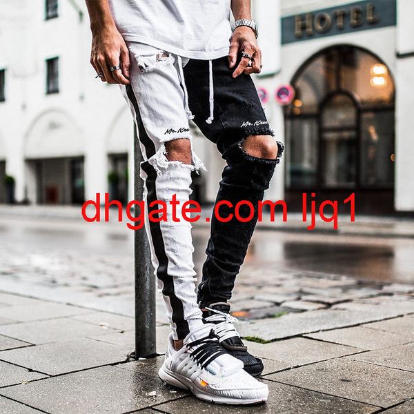 autumn new jeans with holes, men's fashion, slim fit, straight tube, zipper, color matching and washing jeans pants, Blue
autumn new jeans with holes, men's fashion, slim fit, straight tube, zipper, color matching and washing jeans pants, Blue