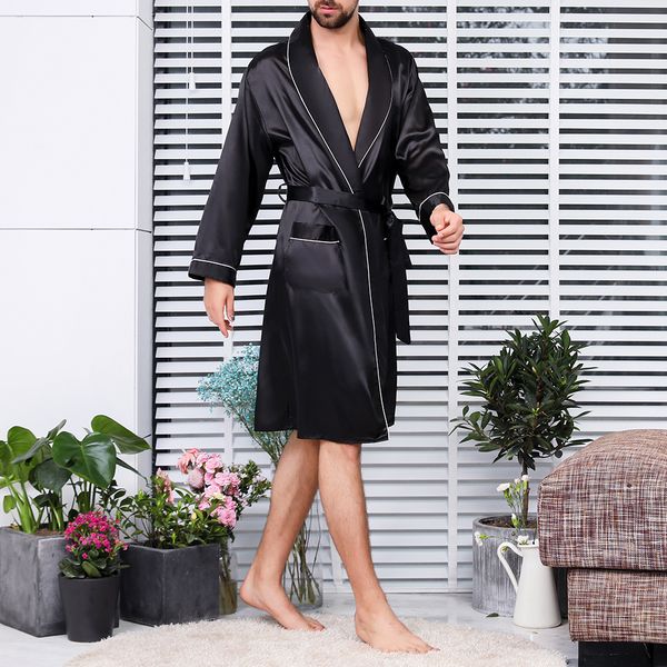 puimentiua spring luxury bathrobe men print new plus size silk satin pajamas kimono summer male nightgown chinese silk robe 201023, Black;brown
puimentiua spring luxury bathrobe men print new plus size silk satin pajamas kimono summer male nightgown chinese silk robe 201023, Black;brown