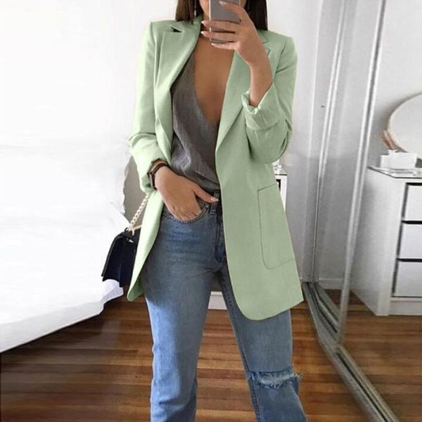 office lady long jackets solid color all-match turn-down collar simple outerwaer autumn winter new fashion female jackets, Black;brown
office lady long jackets solid color all-match turn-down collar simple outerwaer autumn winter new fashion female jackets, Black;brown