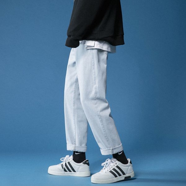 2021 new winter thicken men straight jeans solid color man casual korean male harem pants trousers utwm, Blue
2021 new winter thicken men straight jeans solid color man casual korean male harem pants trousers utwm, Blue