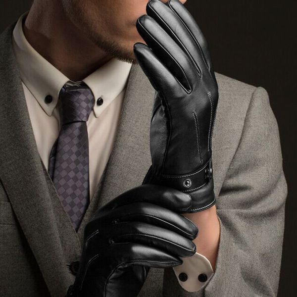 1 pair black winter leather motorcycle full finger touch screen warm elegant handsome gloves for men, Blue;gray
1 pair black winter leather motorcycle full finger touch screen warm elegant handsome gloves for men, Blue;gray