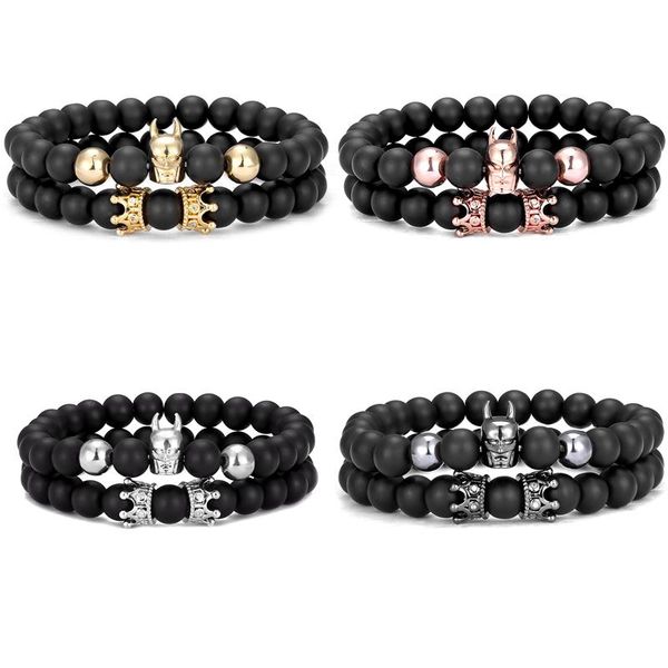 2 pieces / set of new fashion men's bracelet classic fashion stone bead bracelet lucky men's jewelry gift, Black
2 pieces / set of new fashion men's bracelet classic fashion stone bead bracelet lucky men's jewelry gift, Black