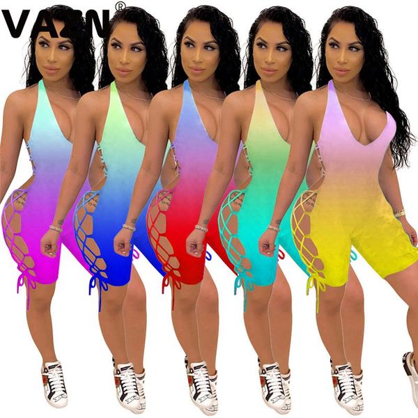 women's jumpsuits & rompers vazn colorful fashion 2021 summer lady 5 colors skinny playsuit lace up halter backless club playsuits, Black;white
women's jumpsuits & rompers vazn colorful fashion 2021 summer lady 5 colors skinny playsuit lace up halter backless club playsuits, Black;white