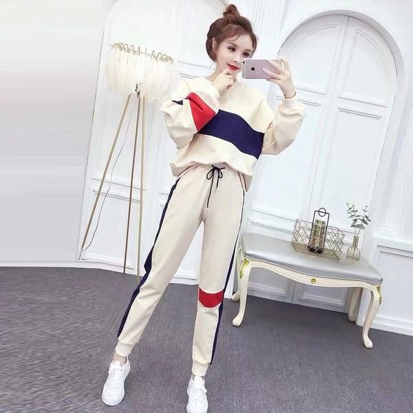 leisure sports suit women's spring and autumn 2019 new korean loose fashion sweater sweaterlong sleeve sweater set eovby, Gray
leisure sports suit women's spring and autumn 2019 new korean loose fashion sweater sweaterlong sleeve sweater set eovby, Gray