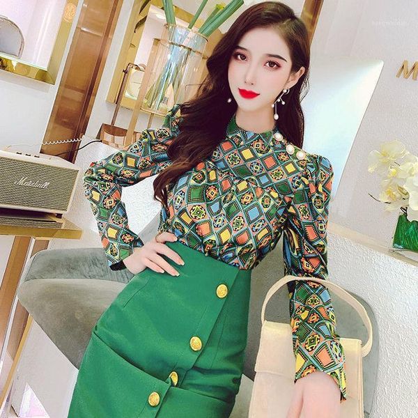 printed blouse shirts + cut bottons skirt suits set new runway skirt suits women's elegant vintage retro flowers1, White
printed blouse shirts + cut bottons skirt suits set new runway skirt suits women's elegant vintage retro flowers1, White