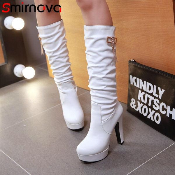 smirnova women new arrival 2020 mid calf boots round toe with metal decoration platform boots solid winter, Black
smirnova women new arrival 2020 mid calf boots round toe with metal decoration platform boots solid winter, Black