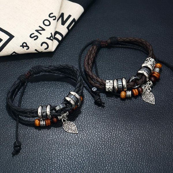 genuine leather punk bracelet mens multilayer braided rope for men women charm bracelets jewelry gifts, Golden;silver
genuine leather punk bracelet mens multilayer braided rope for men women charm bracelets jewelry gifts, Golden;silver