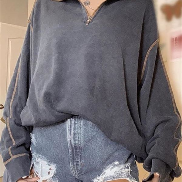animal deer letter print sweatshirt women vintage polo collar casual oversized warm fleece winter pullovers autumn new girls 201114, Black
animal deer letter print sweatshirt women vintage polo collar casual oversized warm fleece winter pullovers autumn new girls 201114, Black