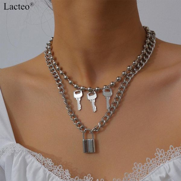 lacteo dark gothic lock 3key подвеска ожерелье улица панк двухслойные бусины кубинские цепочки choker ожерелье ювелирные изделия для женщин, Golden;silver
lacteo dark gothic lock 3key подвеска ожерелье улица панк двухслойные бусины кубинские цепочки choker ожерелье ювелирные изделия для женщин, Golden;silver