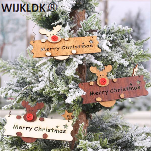 new year wooden elk merry tree pendant home decoration christmas decoration-c 
new year wooden elk merry tree pendant home decoration christmas decoration-c