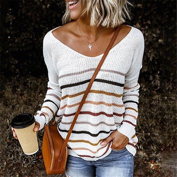 women's pullover sweater jumper knitted striped stylish casual soft long sleeve regular fit sweater cardigans v neck fall winter blue g, White;black
women's pullover sweater jumper knitted striped stylish casual soft long sleeve regular fit sweater cardigans v neck fall winter blue g, White;black
