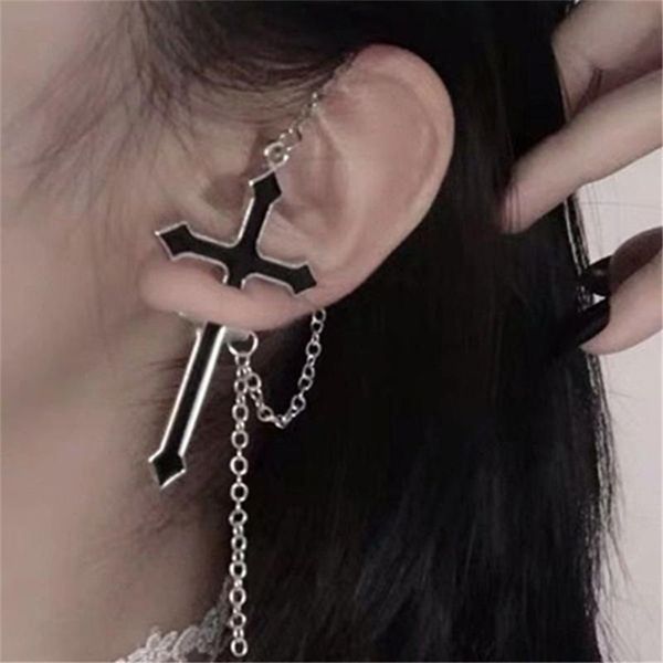 gothic vintage earring for women ear decor long chain cross zipper stud earrings party fashion new punk jewelry a4p842, Silver
gothic vintage earring for women ear decor long chain cross zipper stud earrings party fashion new punk jewelry a4p842, Silver