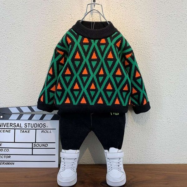 plush pullover autumn and winter boys' girls' knitting coat children's korean sweater, Blue
plush pullover autumn and winter boys' girls' knitting coat children's korean sweater, Blue