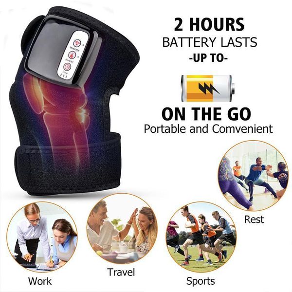 electric heating knee massager far infrared joint physiotherapy elbow knee pad vibration massage pain relief health care, Black;gray
electric heating knee massager far infrared joint physiotherapy elbow knee pad vibration massage pain relief health care, Black;gray