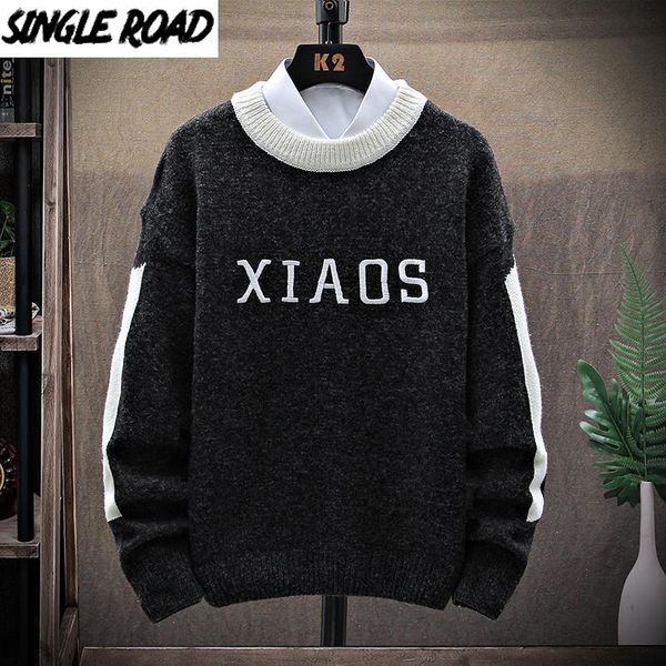 singleroad mens knitted sweater men 2020 winter side striped sweaters pullover jumper harajuku korean casual black sweater men, White;black
singleroad mens knitted sweater men 2020 winter side striped sweaters pullover jumper harajuku korean casual black sweater men, White;black