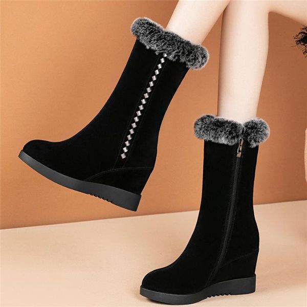 boots 2021 warm fur oxfords shoes women genuine leather wedges high heel snow female winter platform pumps, Black
boots 2021 warm fur oxfords shoes women genuine leather wedges high heel snow female winter platform pumps, Black