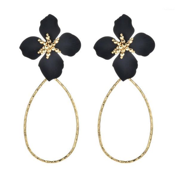 zmzy dark blue flower earrings for women wedding party boho jewelry statement drop big petal earrings boucle d'ore1, Silver
zmzy dark blue flower earrings for women wedding party boho jewelry statement drop big petal earrings boucle d'ore1, Silver