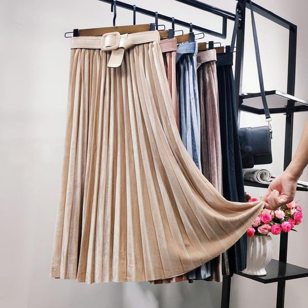 autumn winter high waist skirts womens elegant casual vintage pleated skirts office ladies streetwear mujer faldas solid q3330 y1214, Black
autumn winter high waist skirts womens elegant casual vintage pleated skirts office ladies streetwear mujer faldas solid q3330 y1214, Black