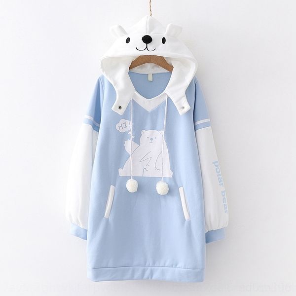 rqazx mori pullover hi cartoon big white bear printed mid-length hooded fleece sweater pullover hair girl pulloverwomen's coat autumn f, Black
rqazx mori pullover hi cartoon big white bear printed mid-length hooded fleece sweater pullover hair girl pulloverwomen's coat autumn f, Black
