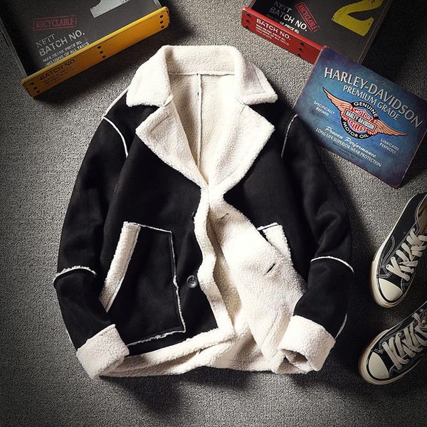 men 2020 winter new casual jackets warm thick fleece waterproof parkas jacket coat mens loose outerwear fashion lambswool lining, Black
men 2020 winter new casual jackets warm thick fleece waterproof parkas jacket coat mens loose outerwear fashion lambswool lining, Black