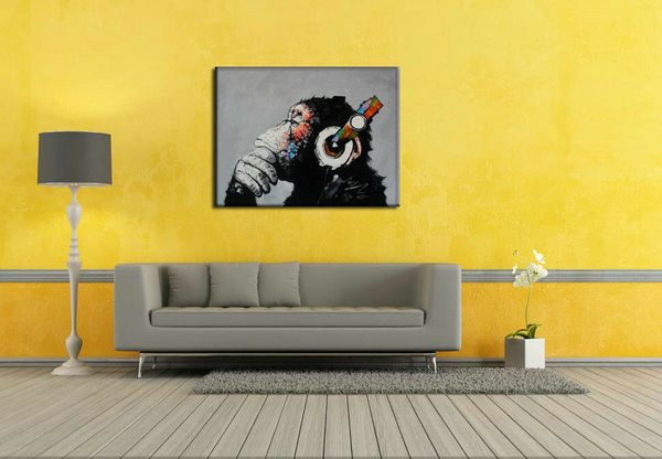 thinking monkey with headphone modern abstract art home decoration oil painting on canvas wall art canvas pictures for wall decor 201017
thinking monkey with headphone modern abstract art home decoration oil painting on canvas wall art canvas pictures for wall decor 201017