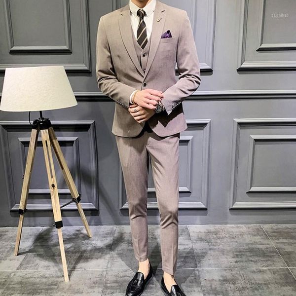 mens formal three piece suit sets slim fit blazer vest wedding dress office work clothes banquet party suits1, White;black
mens formal three piece suit sets slim fit blazer vest wedding dress office work clothes banquet party suits1, White;black
