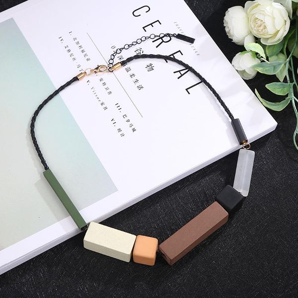 long chunky wood resin beads pendant charm necklace women jewelry black vintage rope chain neckless fashion nexklace accessories, Silver
long chunky wood resin beads pendant charm necklace women jewelry black vintage rope chain neckless fashion nexklace accessories, Silver